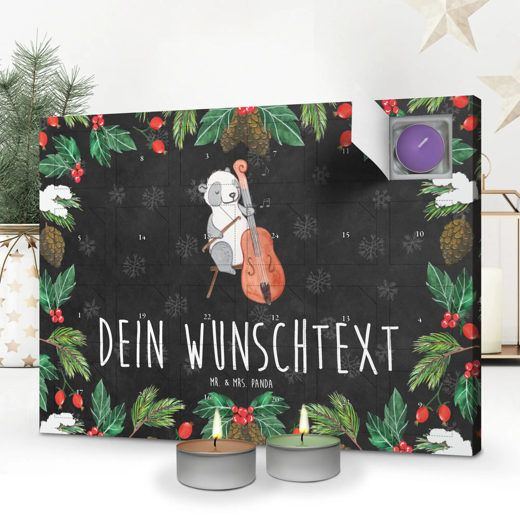 Personalisierter Duftkerzen Adventskalender Panda Kontrabass Personalisierter Duftkerzen Adventskalender, Instrumente, Geschenke Musiker, Musikliebhaber, Ensemble, Kontrabass, Klassik, Orchester, Streicher, Bassinstrument, Panda