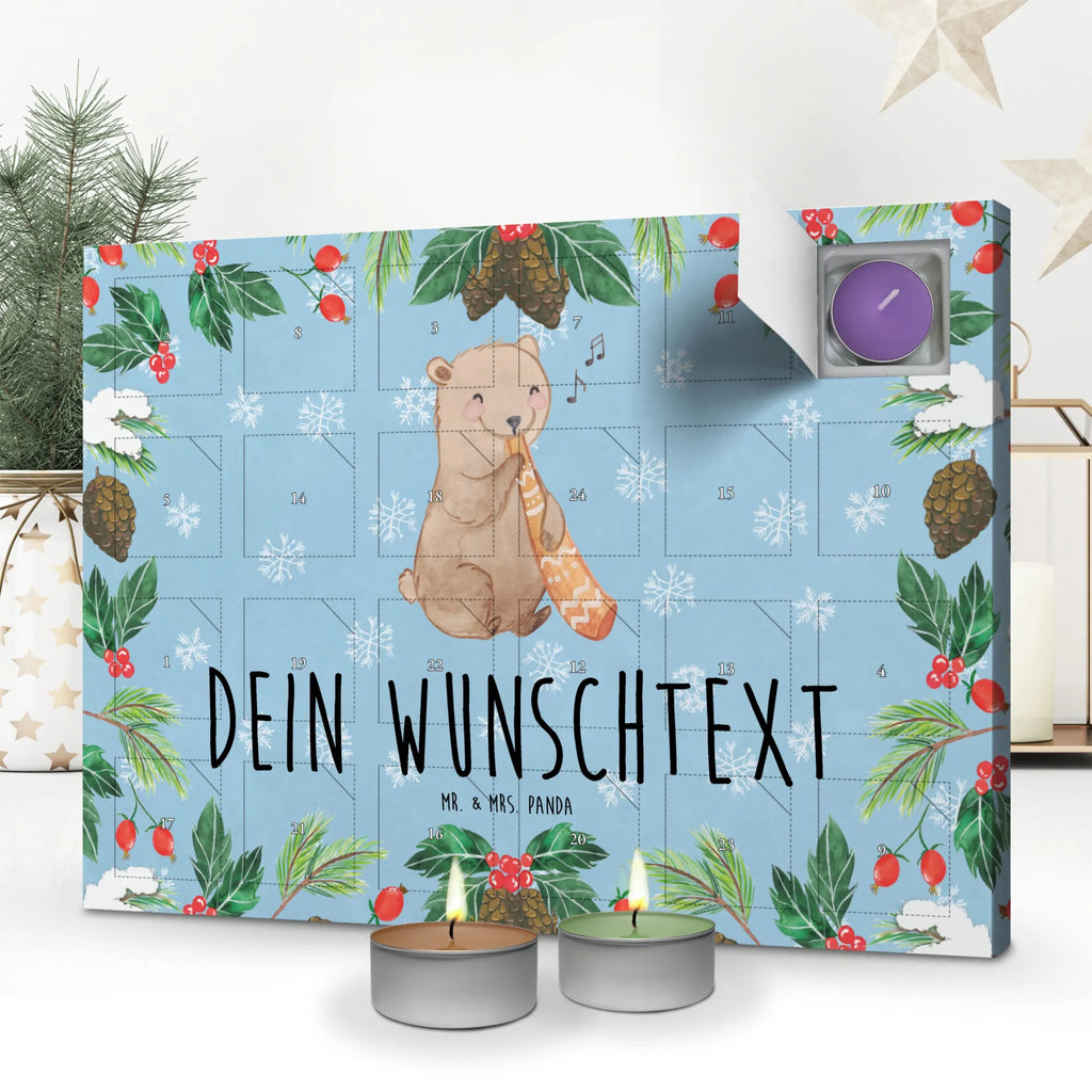 Personalisierter Duftkerzen Adventskalender Bär Didgeridoo Personalisierter Duftkerzen Adventskalender, Instrumente, Geschenke Musiker, Musikliebhaber, Pfeife, Australien, Aborigines, Blasinstrument, Bär