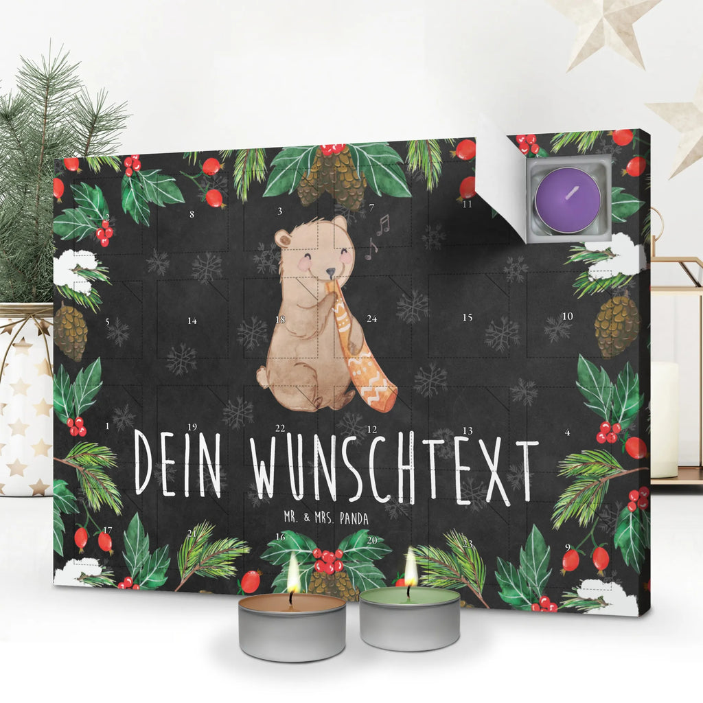 Personalisierter Duftkerzen Adventskalender Bär Didgeridoo Personalisierter Duftkerzen Adventskalender, Instrumente, Geschenke Musiker, Musikliebhaber, Pfeife, Australien, Aborigines, Blasinstrument, Bär