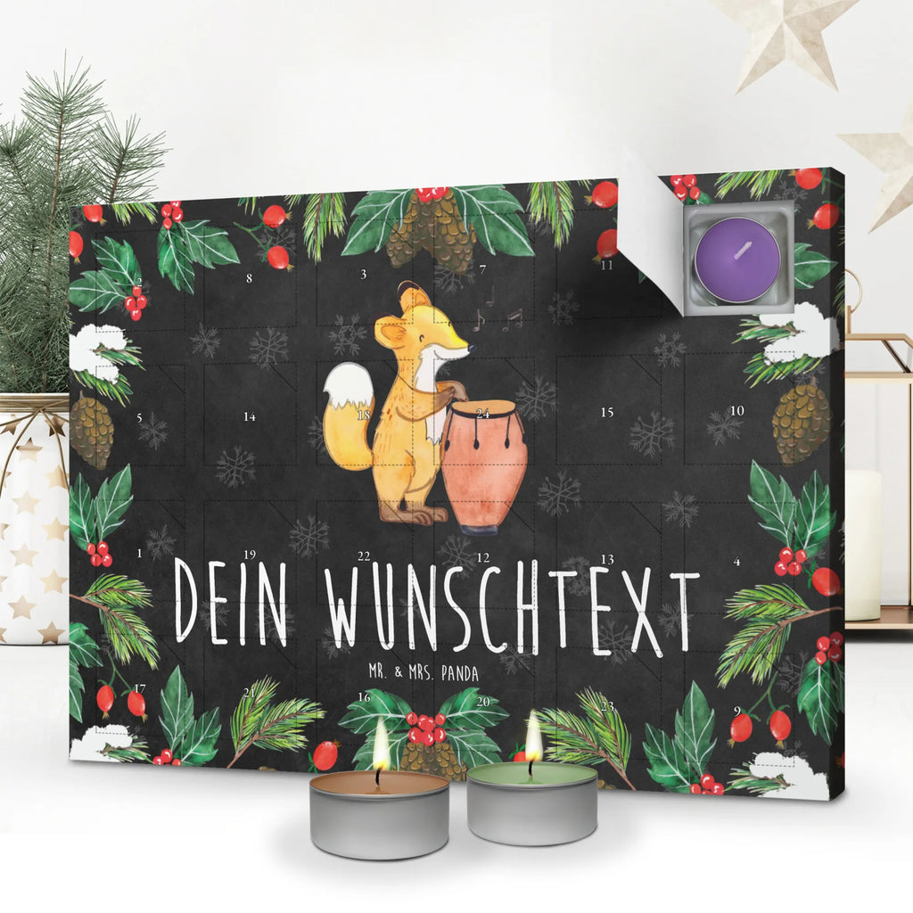 Personalisierter Duftkerzen Adventskalender Fuchs Congas Personalisierter Duftkerzen Adventskalender, Instrumente, Geschenke Musiker, Musikliebhaber, Tanzmusik, Trommel, Fuchs, Congas, Rhythmus