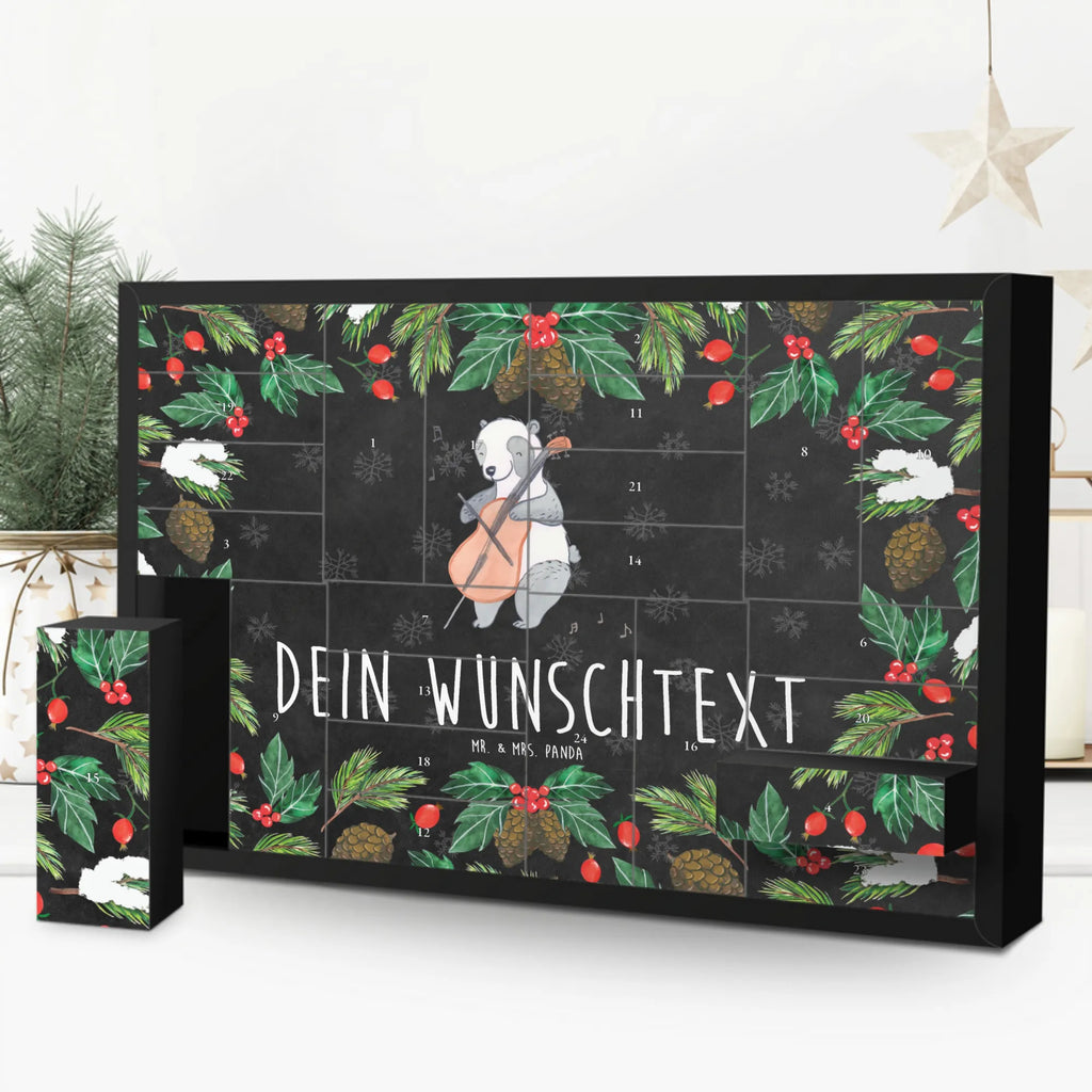  Panda wiolonczela Befüllbarer Adventskalender, Adventskalender Zum Selbst Befüllen, Instrumente, Geschenke Musiker, Musikliebhaber, Saiteninstrument, Streicher, Kammermusik, Panda, Orchester, Klassik, Cello, Barock, Bogen