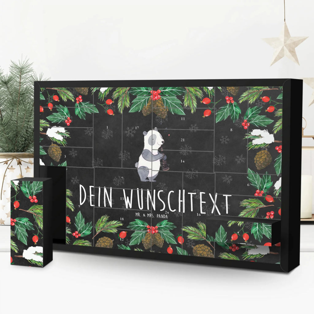  Panda Klarnet Adventskalender Zum Selbst Befüllen, Befüllbarer Adventskalender, Instrumente, Geschenke Musiker, Musikliebhaber, Klassik, Holzblasinstrument, Panda, Orchester, Klarinette, Ensemble