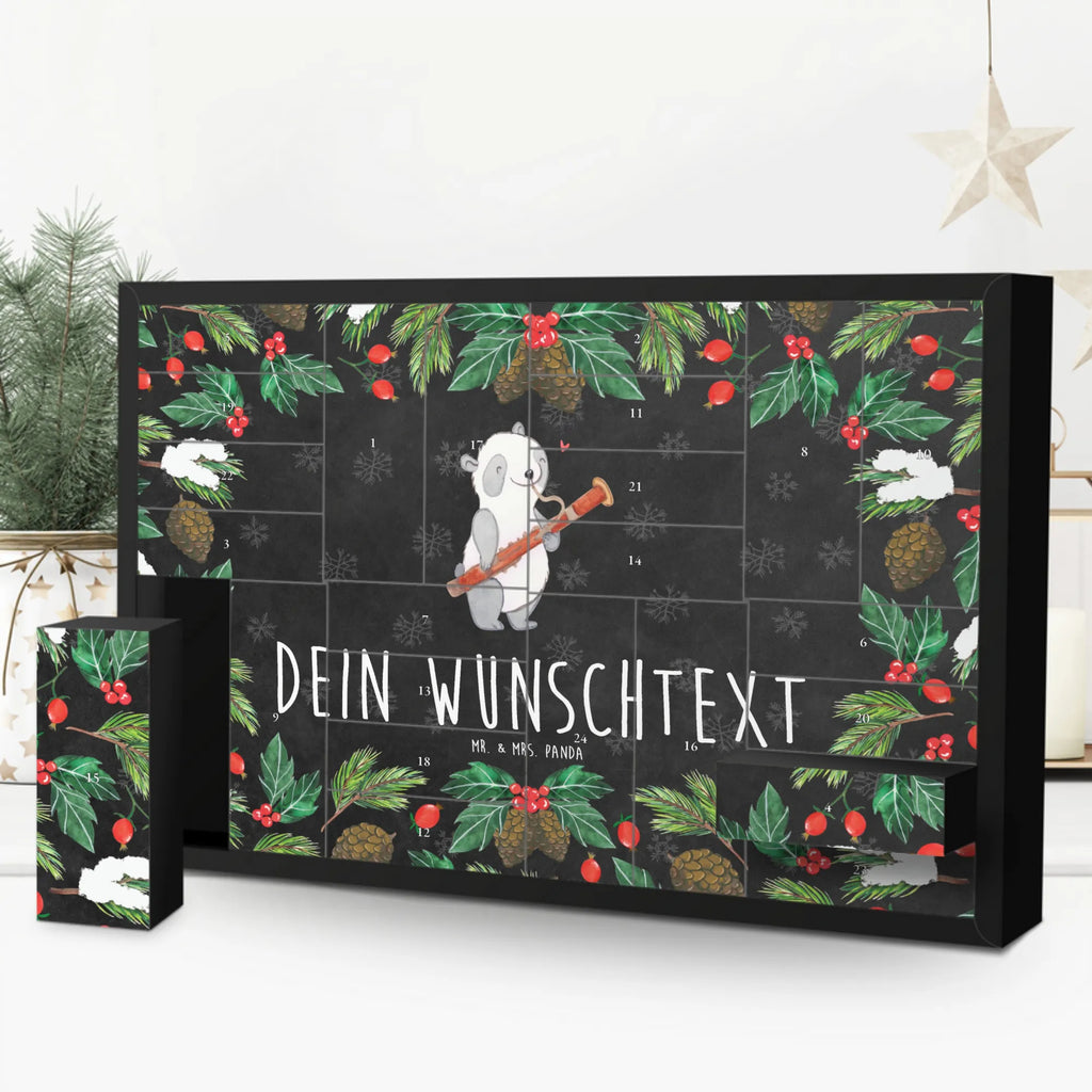 Personalisierter Befüllbarer Adventskalender Panda Fagott Adventskalender Zum Selbst Befüllen, Befüllbarer Adventskalender, Instrumente, Geschenke Musiker, Musikliebhaber, Holzblasinstrument, Kammermusik, Fagott, Panda, Klassik, Orchester
