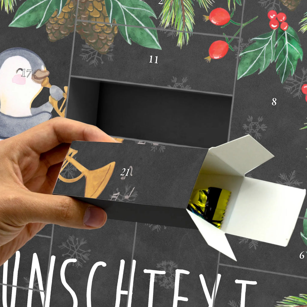  Pingwin puzon Befüllbarer Adventskalender, Adventskalender Zum Selbst Befüllen, Instrumente, Geschenke Musiker, Musikliebhaber, Bigband, Pinguin, Blechblasinstrument, Orchester, Klassik, Jazz, Posaune