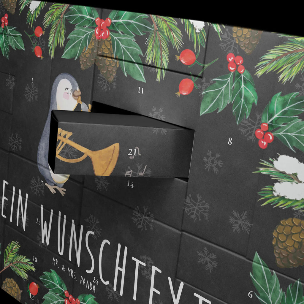  Pingwin puzon Befüllbarer Adventskalender, Adventskalender Zum Selbst Befüllen, Instrumente, Geschenke Musiker, Musikliebhaber, Bigband, Pinguin, Blechblasinstrument, Orchester, Klassik, Jazz, Posaune