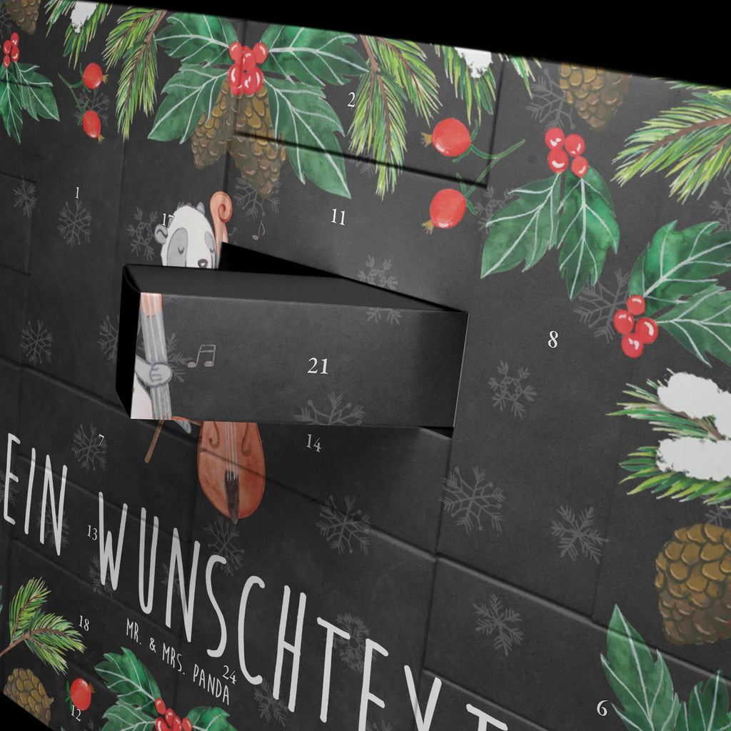  Panda kontrabas Befüllbarer Adventskalender, Adventskalender Zum Selbst Befüllen, Instrumente, Geschenke Musiker, Musikliebhaber, Ensemble, Bassinstrument, Panda, Klassik, Streicher, Orchester, Kontrabass