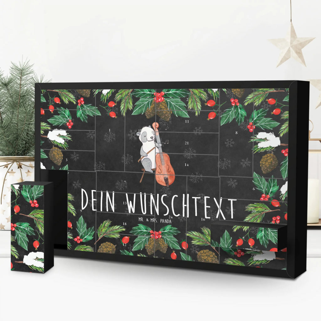  Panda kontrabas Befüllbarer Adventskalender, Adventskalender Zum Selbst Befüllen, Instrumente, Geschenke Musiker, Musikliebhaber, Ensemble, Bassinstrument, Panda, Klassik, Streicher, Orchester, Kontrabass