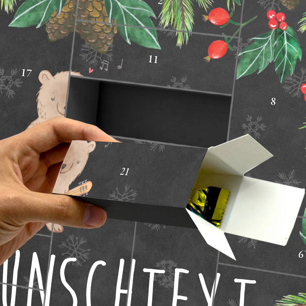  Bear Guitar Befüllbarer Adventskalender, Adventskalender Zum Selbst Befüllen, Instrumente, Geschenke Musiker, Musikliebhaber, Ensemble, Bär, Gitarre, Lagerfeuer, Akustik, Gesang