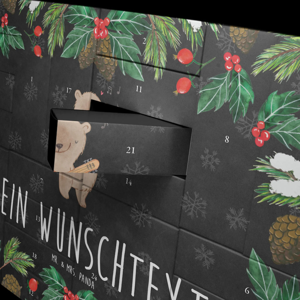  Bear Guitar Befüllbarer Adventskalender, Adventskalender Zum Selbst Befüllen, Instrumente, Geschenke Musiker, Musikliebhaber, Ensemble, Bär, Gitarre, Lagerfeuer, Akustik, Gesang