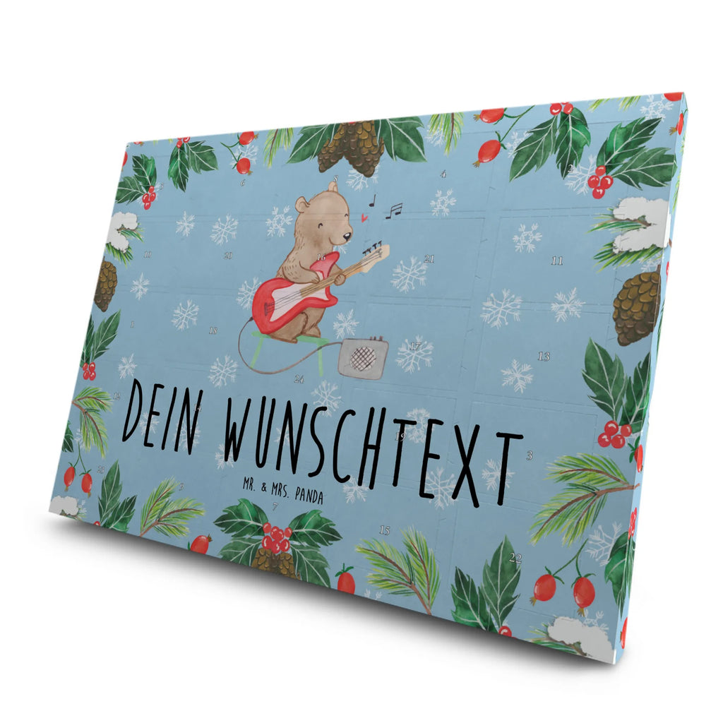  Niedźwiedź e-gitara Personalisierter Tee Adventskalender, Instrumente, Geschenke Musiker, Musikliebhaber, Gitarre, Bär, Band, E-Gitarre, Solo, Verstärker