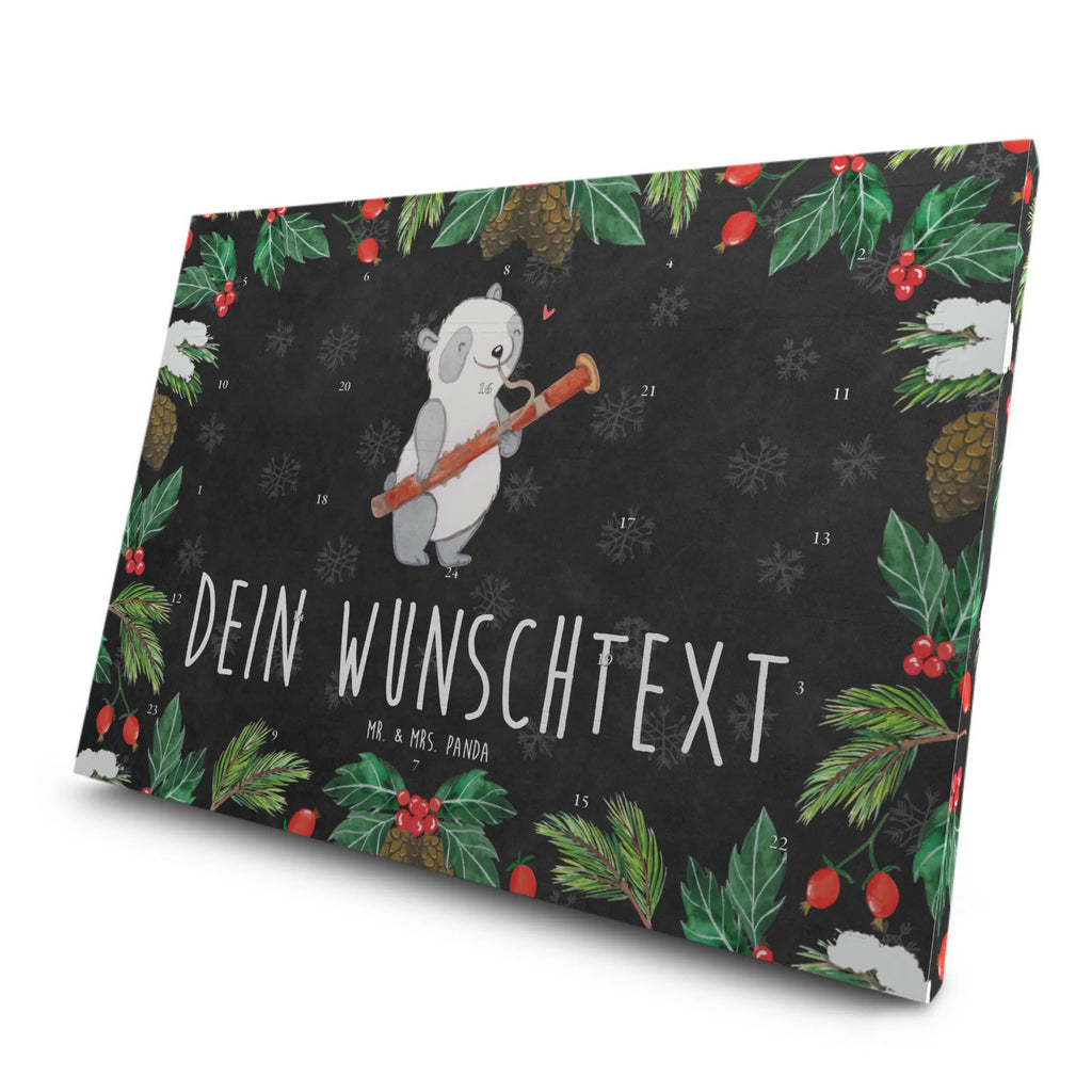  Panda bassoon Personalisierter Tee Adventskalender, Instrumente, Geschenke Musiker, Musikliebhaber, Holzblasinstrument, Orchester, Klassik, Panda, Kammermusik, Fagott