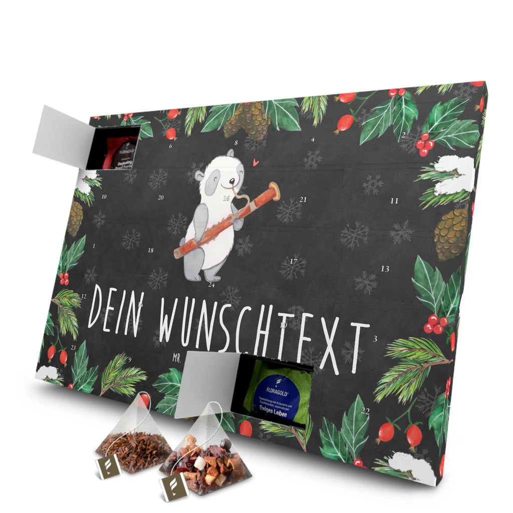  Panda bassoon Personalisierter Tee Adventskalender, Instrumente, Geschenke Musiker, Musikliebhaber, Holzblasinstrument, Orchester, Klassik, Panda, Kammermusik, Fagott
