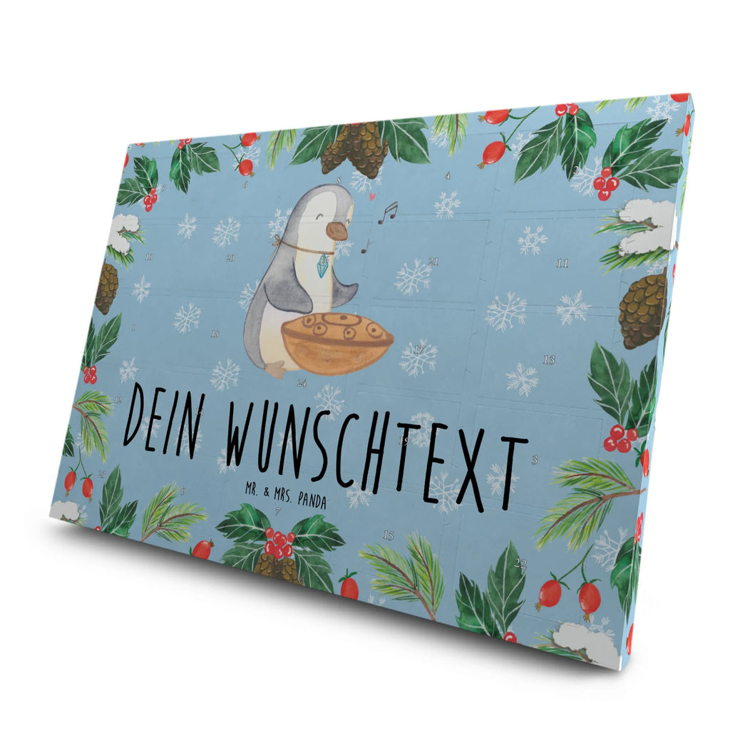 Personalisierter Tee Adventskalender Pinguin Handpan Personalisierter Tee Adventskalender, Instrumente, Geschenke Musiker, Musikliebhaber, Pinguin, Steel Pan, Stahltrommel, Handpan