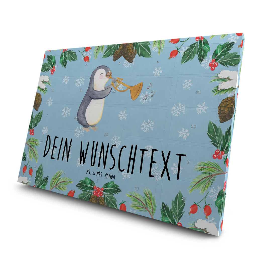  Pingwin puzon Personalisierter Tee Adventskalender, Instrumente, Geschenke Musiker, Musikliebhaber, Pinguin, Orchester, Posaune, Jazz, Blechblasinstrument, Bigband, Klassik
