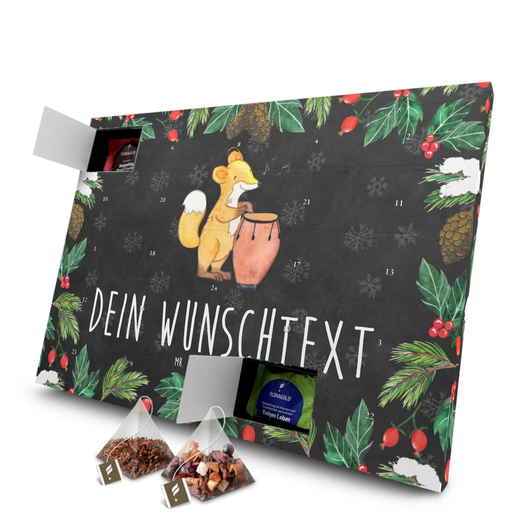 Personalisierter Tee Adventskalender Fuchs Congas Personalisierter Tee Adventskalender, Instrumente, Geschenke Musiker, Musikliebhaber, Tanzmusik, Congas, Rhythmus, Fuchs, Trommel
