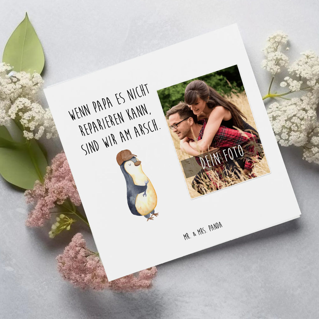 Personalized Photo Deluxe Card If Daddy can't fix it, we're screwed. Personalisierte Foto Grußkarte, Familie, Vatertag, Muttertag, Bruder, Schwester, Mama, Papa, Oma, Opa, Bester Papa der Welt, Vater, Geschenk Papa