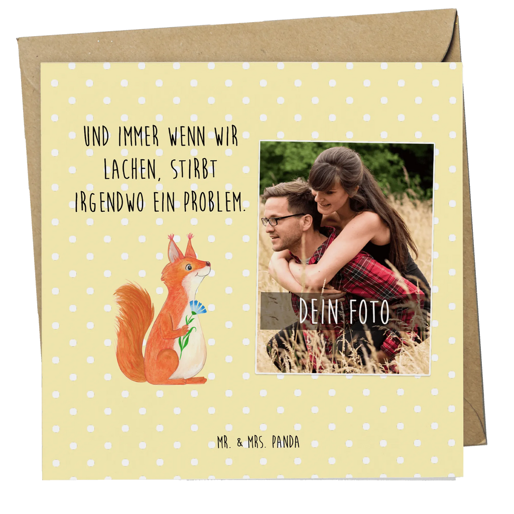 Personalized Photo Deluxe Card Squirrel flower Personalisierte Foto Grußkarte, Tiermotive, Gute Laune, lustige Sprüche, Tiere, Eichhörnchen, Eichhorn, Spruch positiv, Lachen, Spaß, Motivation Sprüche, Motivation Bilder, glücklich Spruch, Spruch Deko