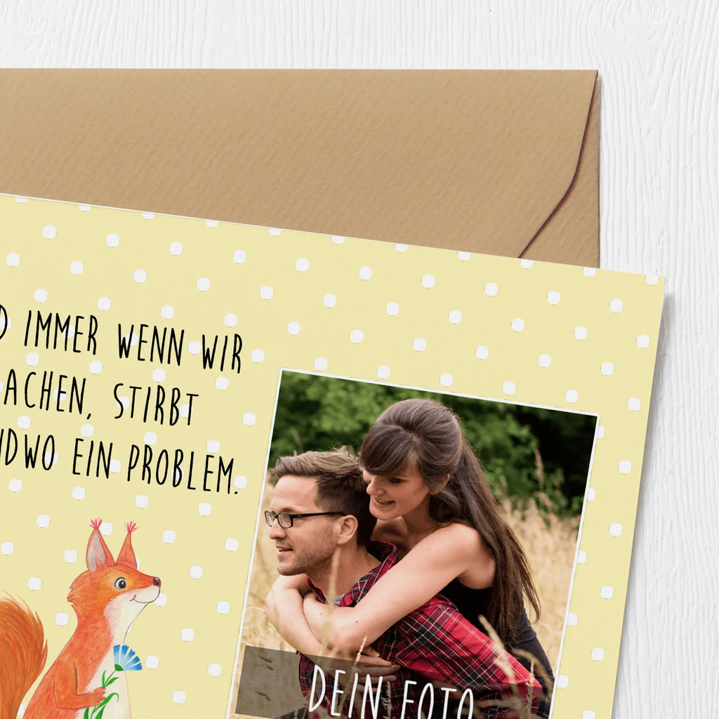 Personalized Photo Deluxe Card Squirrel flower Personalisierte Foto Grußkarte, Tiermotive, Gute Laune, lustige Sprüche, Tiere, Eichhörnchen, Eichhorn, Spruch positiv, Lachen, Spaß, Motivation Sprüche, Motivation Bilder, glücklich Spruch, Spruch Deko