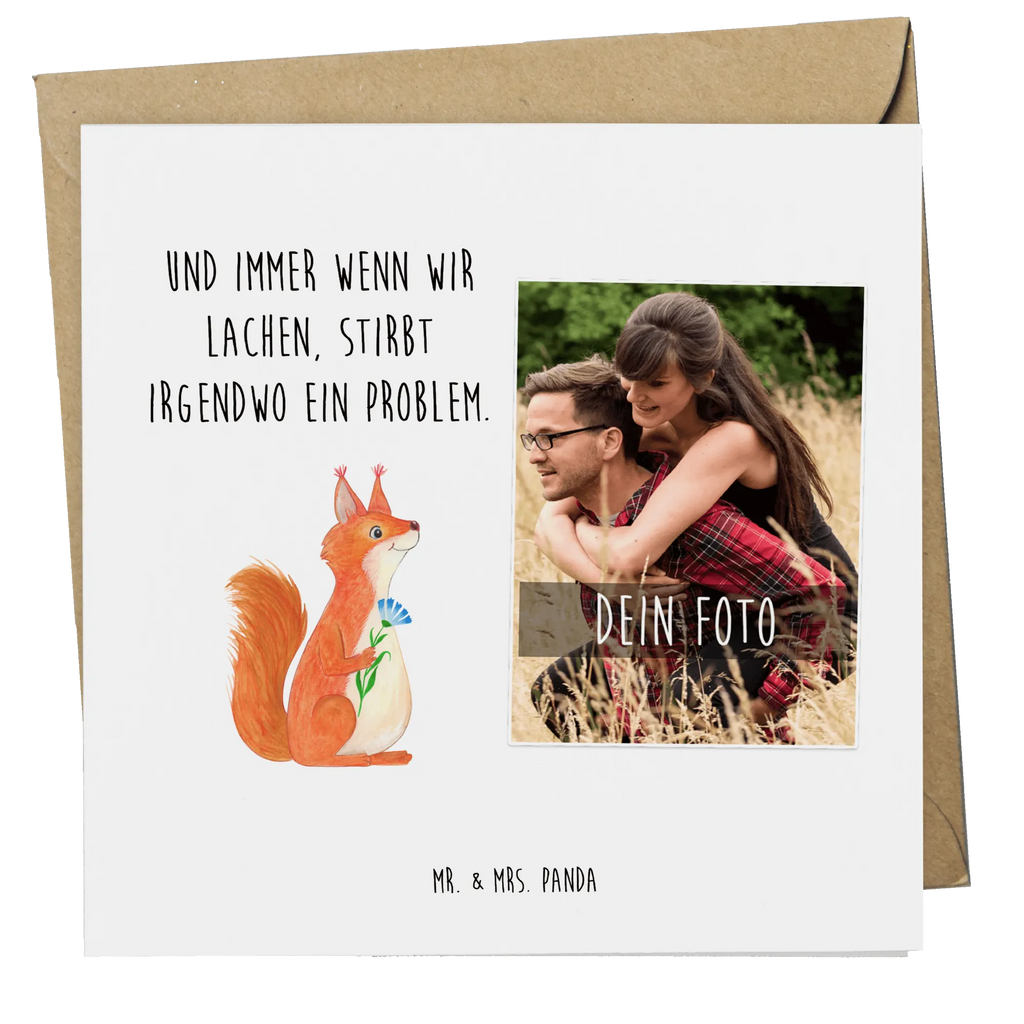 Personalized Photo Deluxe Card Squirrel flower Personalisierte Foto Grußkarte, Tiermotive, Gute Laune, lustige Sprüche, Tiere, Eichhörnchen, Eichhorn, Spruch positiv, Lachen, Spaß, Motivation Sprüche, Motivation Bilder, glücklich Spruch, Spruch Deko