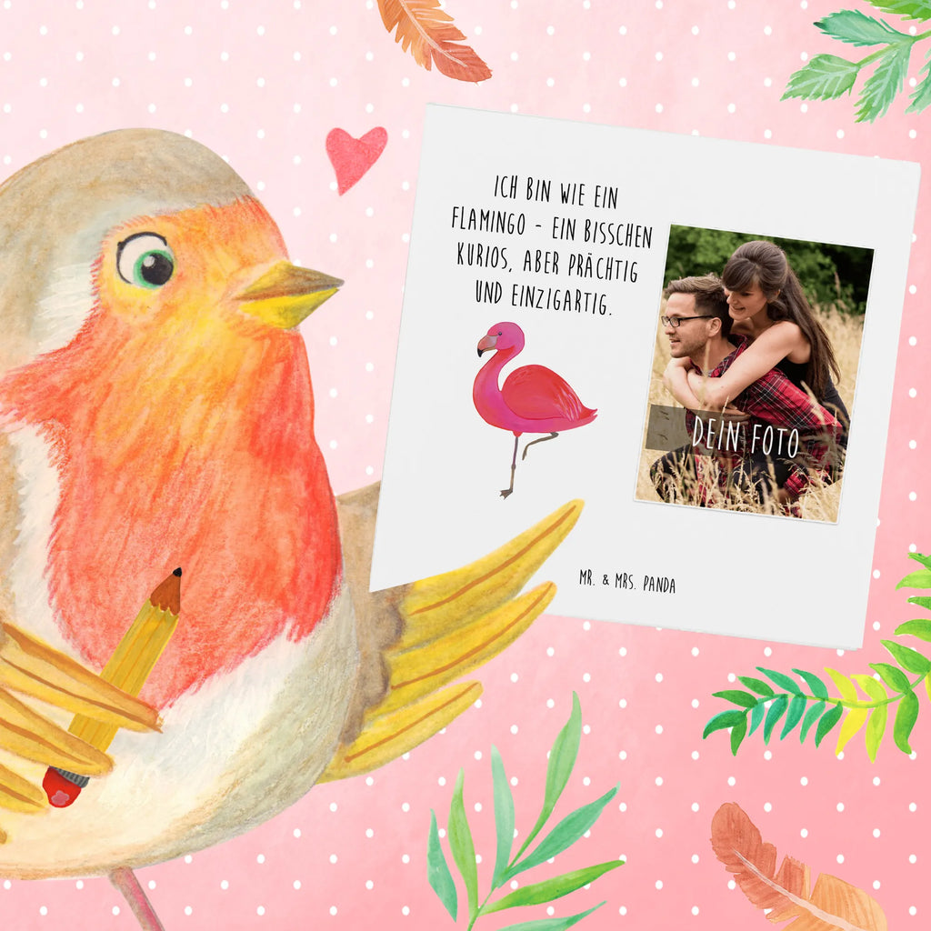Personalized Photo Deluxe Card flamingo Classic Personalisierte Foto Grußkarte, Flamingo, Selbstliebe, Spruch, Freundinnen, Außenseiter, für mich, Tochter, Stolz, ich, Einzigartig, Geschwister, Freundin, Sohn