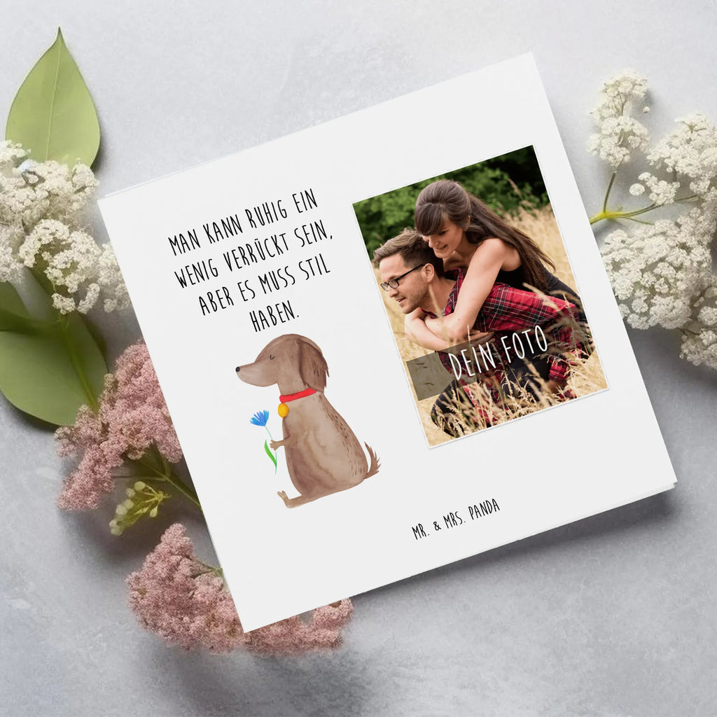 Personalisierte Foto Deluxe Karte Hund Blume Personalisierte Foto Grußkarte, Hund, Hundemotiv, Haustier, Hunderasse, Tierliebhaber, Hundebesitzer, Sprüche, Frauchen, Hunde, Hundeliebe