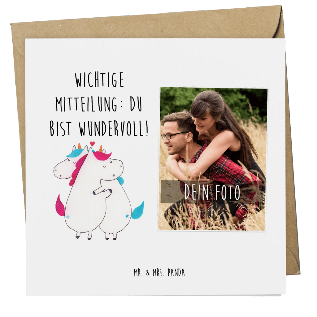 Personalized Photo Deluxe Card unicorn communication Personalisierte Foto Grußkarte, Einhorn, Einhörner, Einhorn Deko, Unicorn, Valentinstag, witzig, Partner, Ehe, Valentine, lustig, Geschenk, Spruch, Liebe