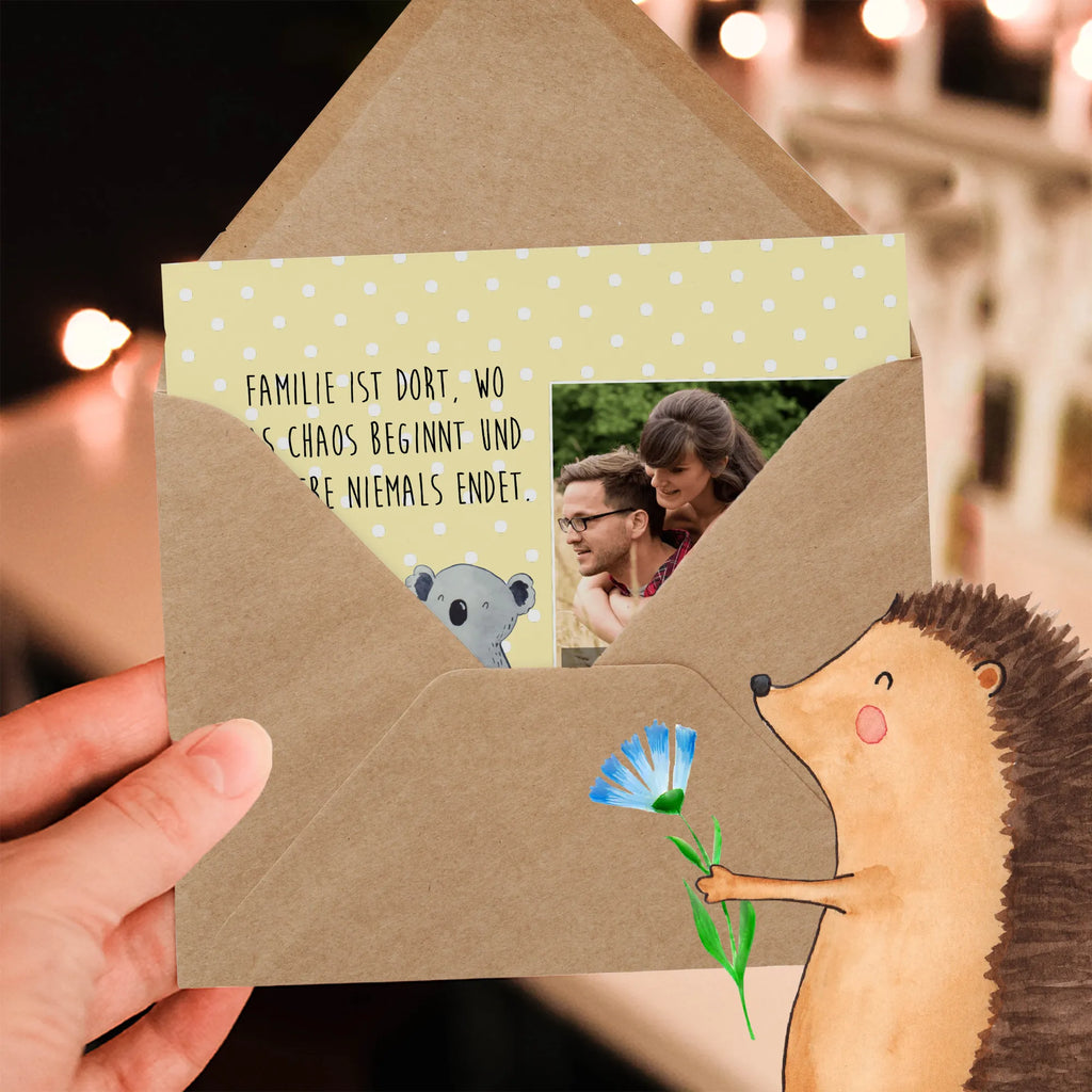 Personalized Photo Deluxe Card Koala Family Personalisierte Foto Grußkarte, Familie, Vatertag, Muttertag, Bruder, Schwester, Mama, Papa, Oma, Opa, Familienleben, Family, Kinder, Koala, Geschwister, Koalas