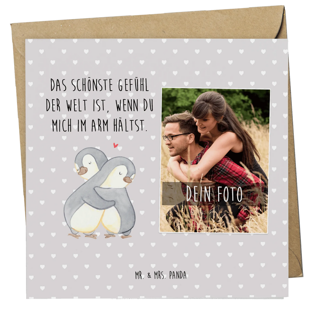 Personalisierte Foto Deluxe Karte Pinguine Kuscheln Personalisierte Foto Grußkarte, Liebe, Partner, Freund, Freundin, Ehemann, Ehefrau, Heiraten, Verlobung, Heiratsantrag, Liebesgeschenk, Jahrestag, Hocheitstag, Geschenk für Partner, Geschenk für Freundin, Hochzeitstag, für Männer, Geschenk für Frauen, Valentinstag, Liebesbeweis, Mitbringsel, für Ehemann