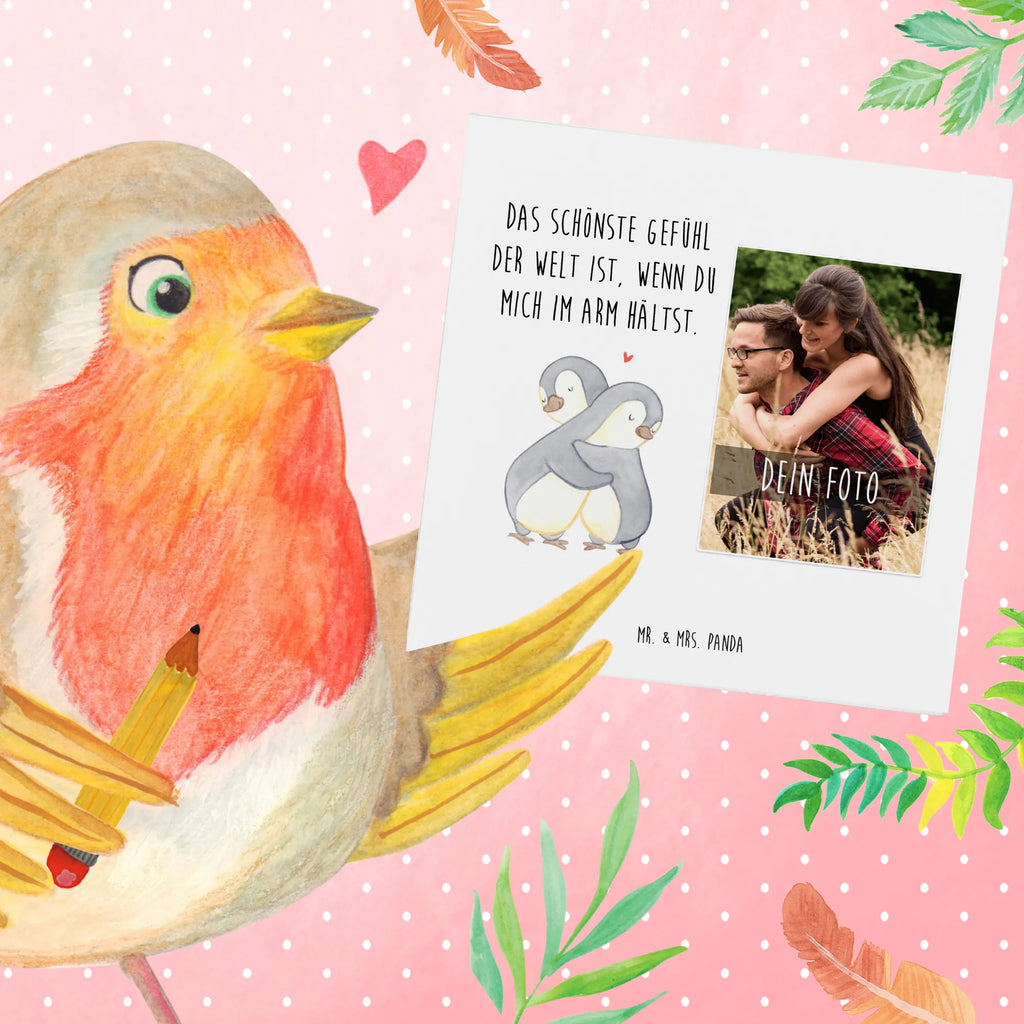 Personalisierte Foto Deluxe Karte Pinguine Kuscheln Personalisierte Foto Grußkarte, Liebe, Partner, Freund, Freundin, Ehemann, Ehefrau, Heiraten, Verlobung, Heiratsantrag, Liebesgeschenk, Jahrestag, Hocheitstag, Geschenk für Partner, Geschenk für Freundin, Hochzeitstag, für Männer, Geschenk für Frauen, Valentinstag, Liebesbeweis, Mitbringsel, für Ehemann