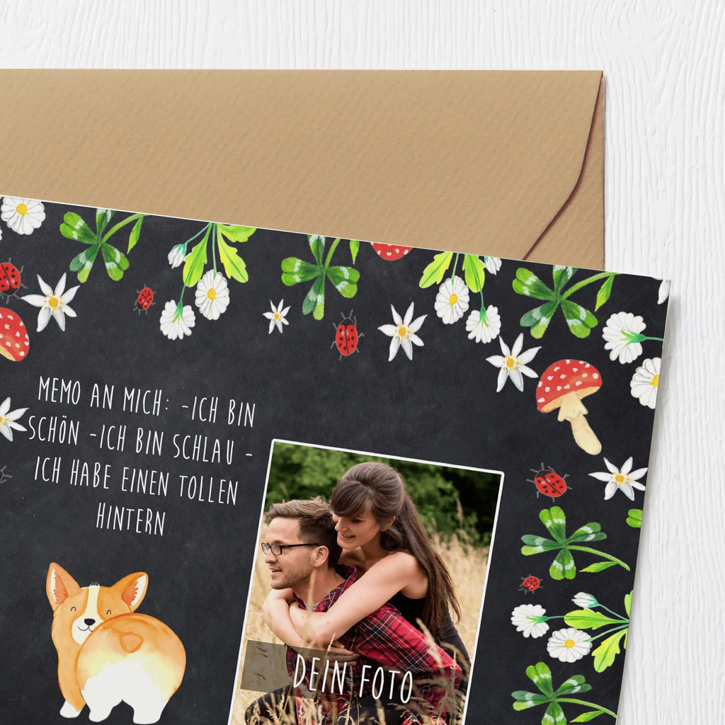 Personalized Photo Deluxe Card corgi buttocks Personalisierte Foto Grußkarte, Hund, Hundemotiv, Haustier, Hunderasse, Tierliebhaber, Hundebesitzer, Sprüche, Corgie, Motivation, Spruch, Selbstliebe, Hundeliebe