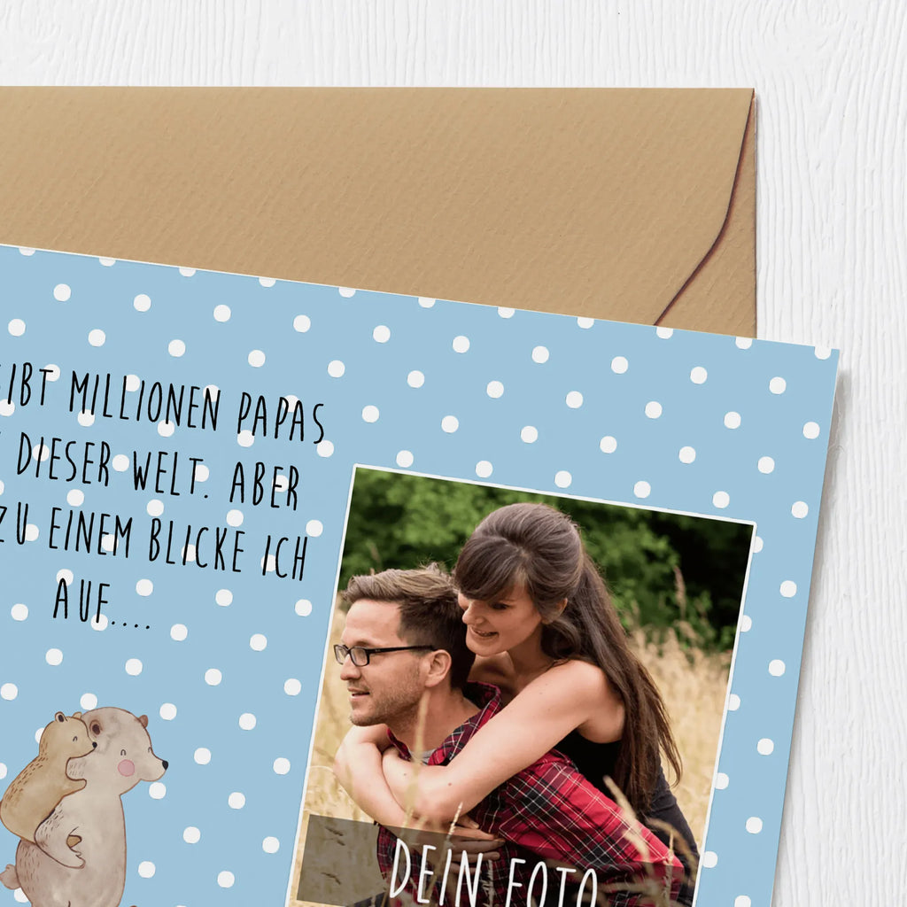 Personalized Photo Deluxe Card Papa Bear Personalisierte Foto Grußkarte, Familie, Vatertag, Muttertag, Bruder, Schwester, Mama, Papa, Oma, Opa, Geschenk, Onkel, Papi, Vater, Geburtstag, Vati