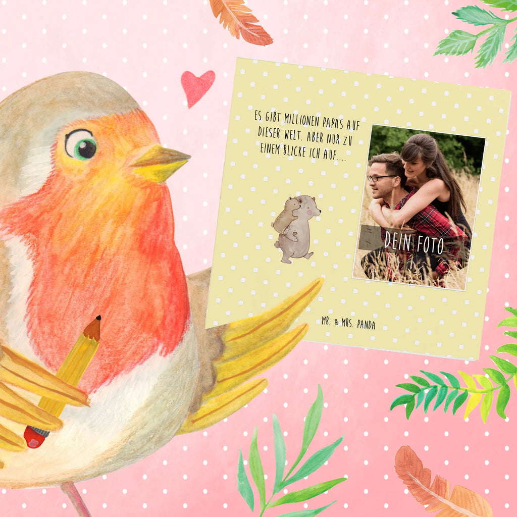 Personalized Photo Deluxe Card Papa Bear Personalisierte Foto Grußkarte, Familie, Vatertag, Muttertag, Bruder, Schwester, Mama, Papa, Oma, Opa, Geschenk, Onkel, Papi, Vater, Geburtstag, Vati