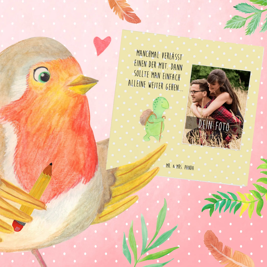 Personalisierte Foto Deluxe Karte Schildkröte Wanderer Personalisierte Foto Grußkarte, Schildkröte, Motivationssprüche, Motivation, Schildkröten, Neuanfang, Motivationsspruch