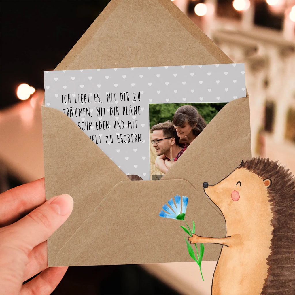 Personalized Photo Deluxe Card Snails in love Personalisierte Foto Grußkarte, Liebe, Partner, Freund, Freundin, Ehemann, Ehefrau, Heiraten, Verlobung, Heiratsantrag, Liebesgeschenk, Jahrestag, Hocheitstag