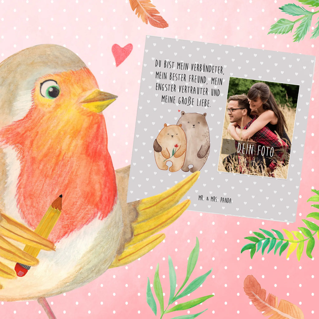 Personalized Photo Deluxe Card Bears in love Personalisierte Foto Grußkarte, Liebe, Partner, Freund, Freundin, Ehemann, Ehefrau, Heiraten, Verlobung, Heiratsantrag, Liebesgeschenk, Jahrestag, Hocheitstag, Liebesbeweis, Bär, Hochzeitstag, Bärchen, Geschenk Freund, Verliebt, Verlobt, Geschenk Freundin, Verheiratet, Bären, Geschenk Hochzeit