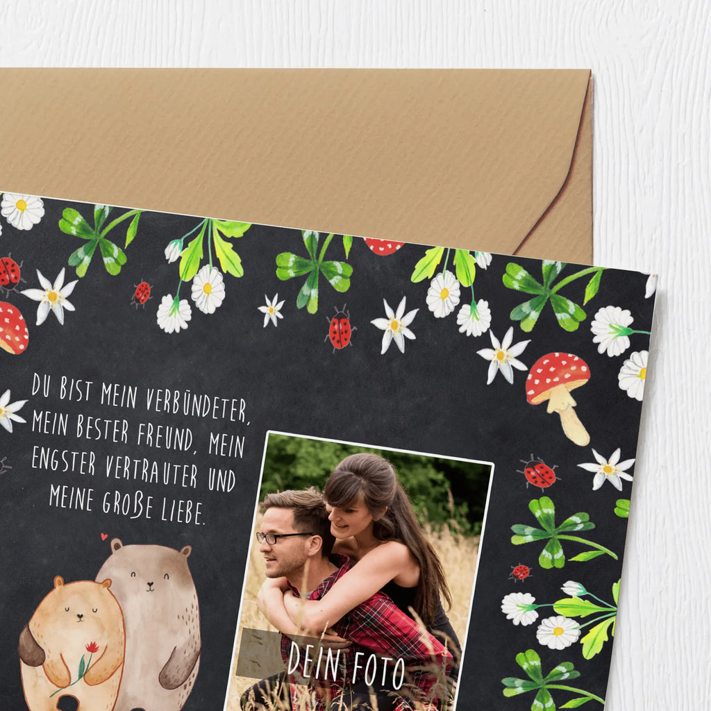 Personalized Photo Deluxe Card Bears in love Personalisierte Foto Grußkarte, Liebe, Partner, Freund, Freundin, Ehemann, Ehefrau, Heiraten, Verlobung, Heiratsantrag, Liebesgeschenk, Jahrestag, Hocheitstag, Liebesbeweis, Bär, Hochzeitstag, Bärchen, Geschenk Freund, Verliebt, Verlobt, Geschenk Freundin, Verheiratet, Bären, Geschenk Hochzeit