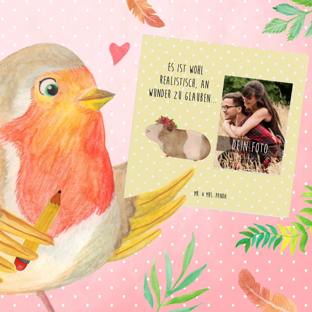 Personalized Photo Deluxe Card Guinea pig wisdom Personalisierte Foto Grußkarte, Tiermotive, Gute Laune, lustige Sprüche, Tiere, Meerschweinchen, Meerie, Meeries, Wunder, Blumenkind, Realität, Spruch, Weisheit, Motivation, Wunderland
