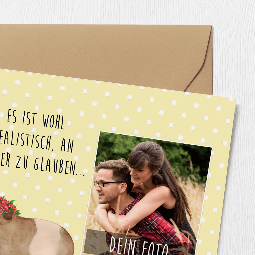 Personalized Photo Deluxe Card Guinea pig wisdom Personalisierte Foto Grußkarte, Tiermotive, Gute Laune, lustige Sprüche, Tiere, Meerschweinchen, Meerie, Meeries, Wunder, Blumenkind, Realität, Spruch, Weisheit, Motivation, Wunderland