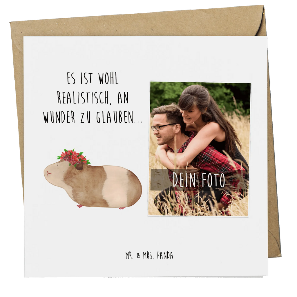 Personalized Photo Deluxe Card Guinea pig wisdom Personalisierte Foto Grußkarte, Tiermotive, Gute Laune, lustige Sprüche, Tiere, Meerschweinchen, Meerie, Meeries, Wunder, Blumenkind, Realität, Spruch, Weisheit, Motivation, Wunderland