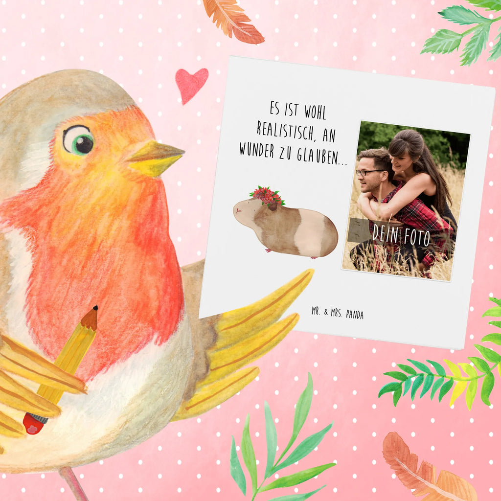 Personalized Photo Deluxe Card Guinea pig wisdom Personalisierte Foto Grußkarte, Tiermotive, Gute Laune, lustige Sprüche, Tiere, Meerschweinchen, Meerie, Meeries, Wunder, Blumenkind, Realität, Spruch, Weisheit, Motivation, Wunderland
