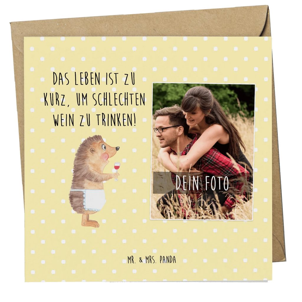 Personalized Photo Deluxe Card Hedgehog wine Personalisierte Foto Grußkarte, Tiermotive, Gute Laune, lustige Sprüche, Tiere, Wein Spruch, Igel, Geschenk Weintrinker, Geschenk Weinliebhaber, Wein Deko, Weinglas, Rotwein, Weißwein, Wein trinken