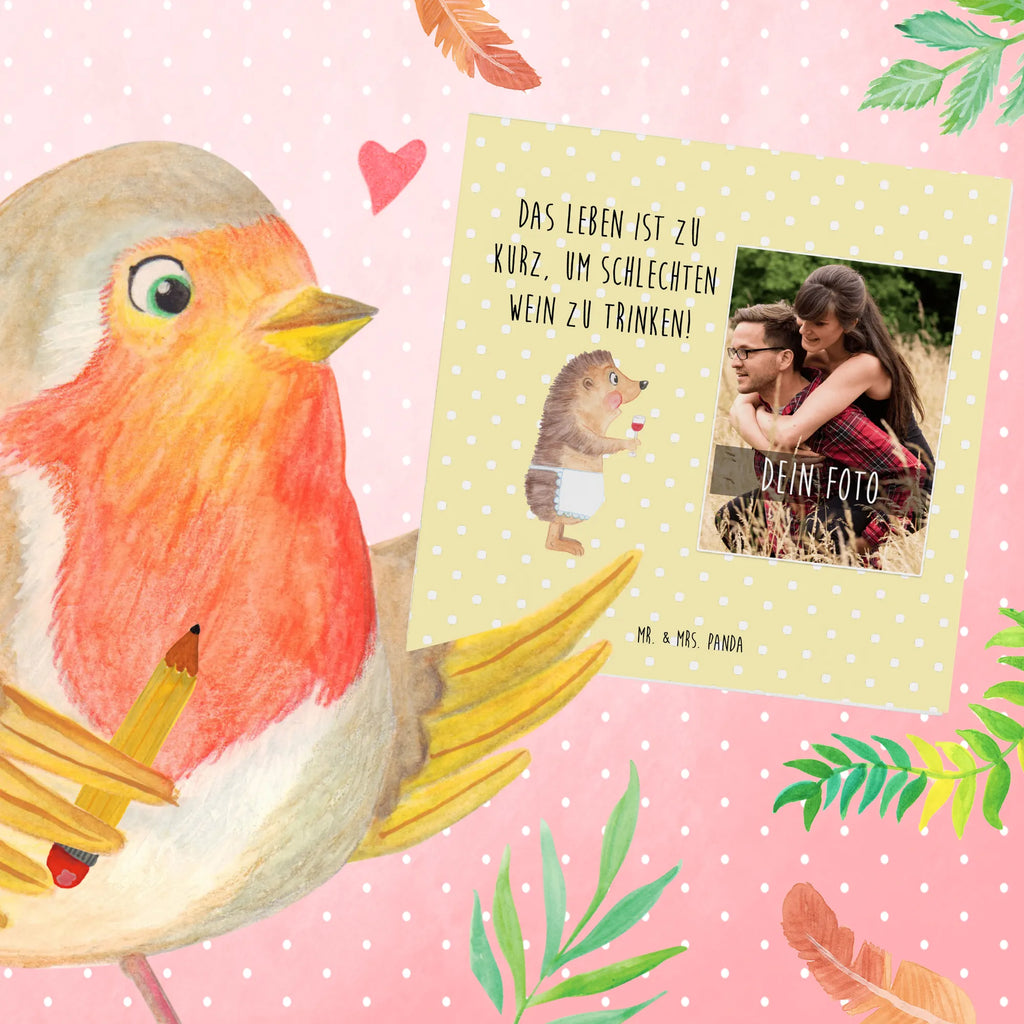 Personalized Photo Deluxe Card Hedgehog wine Personalisierte Foto Grußkarte, Tiermotive, Gute Laune, lustige Sprüche, Tiere, Wein Spruch, Igel, Geschenk Weintrinker, Geschenk Weinliebhaber, Wein Deko, Weinglas, Rotwein, Weißwein, Wein trinken