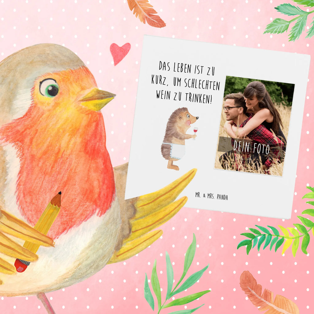 Personalized Photo Deluxe Card Hedgehog wine Personalisierte Foto Grußkarte, Tiermotive, Gute Laune, lustige Sprüche, Tiere, Wein Spruch, Igel, Geschenk Weintrinker, Geschenk Weinliebhaber, Wein Deko, Weinglas, Rotwein, Weißwein, Wein trinken