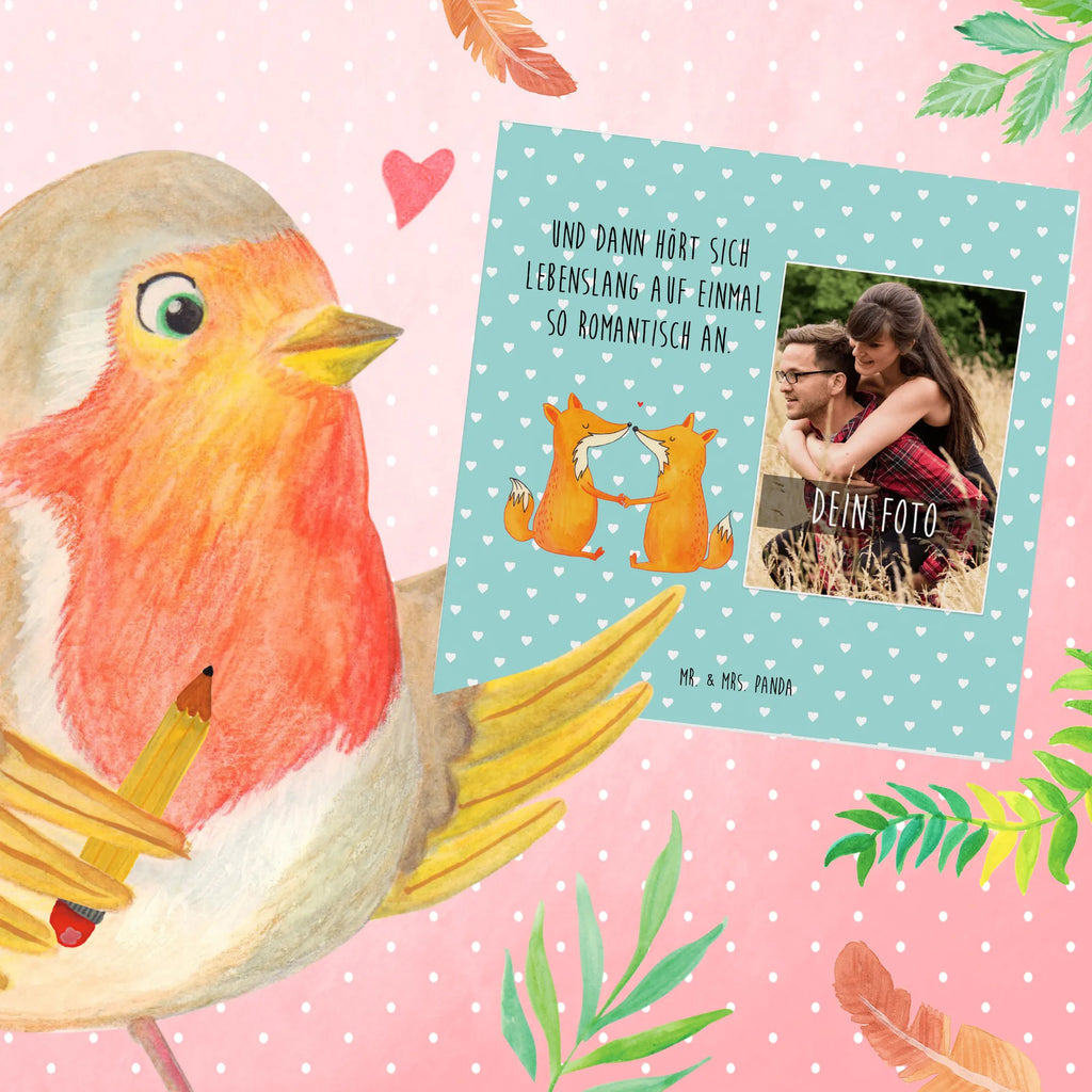 Personalisierte Foto Deluxe Karte Füchse Liebe Personalisierte Foto Grußkarte, Fuchs, Freund, Liebesbeweis, Partner, Ehe, Ehefrau, Ehemann, Paar, Freundin, Füchse, Liebe, Fox, Liebespaar, Verlobte