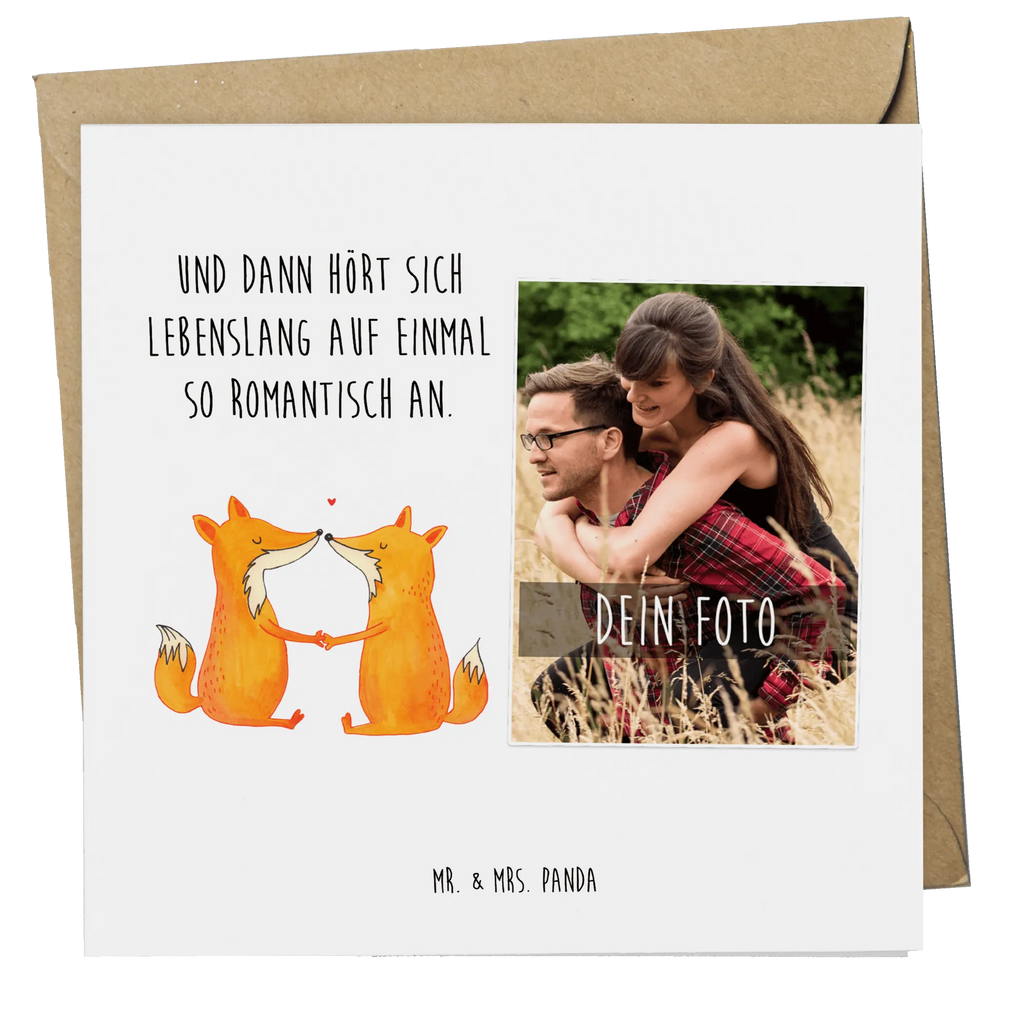 Personalisierte Foto Deluxe Karte Füchse Liebe Personalisierte Foto Grußkarte, Fuchs, Freund, Liebesbeweis, Partner, Ehe, Ehefrau, Ehemann, Paar, Freundin, Füchse, Liebe, Fox, Liebespaar, Verlobte