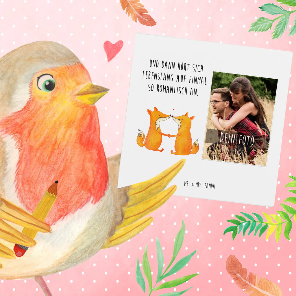 Personalisierte Foto Deluxe Karte Füchse Liebe Personalisierte Foto Grußkarte, Fuchs, Freund, Liebesbeweis, Partner, Ehe, Ehefrau, Ehemann, Paar, Freundin, Füchse, Liebe, Fox, Liebespaar, Verlobte