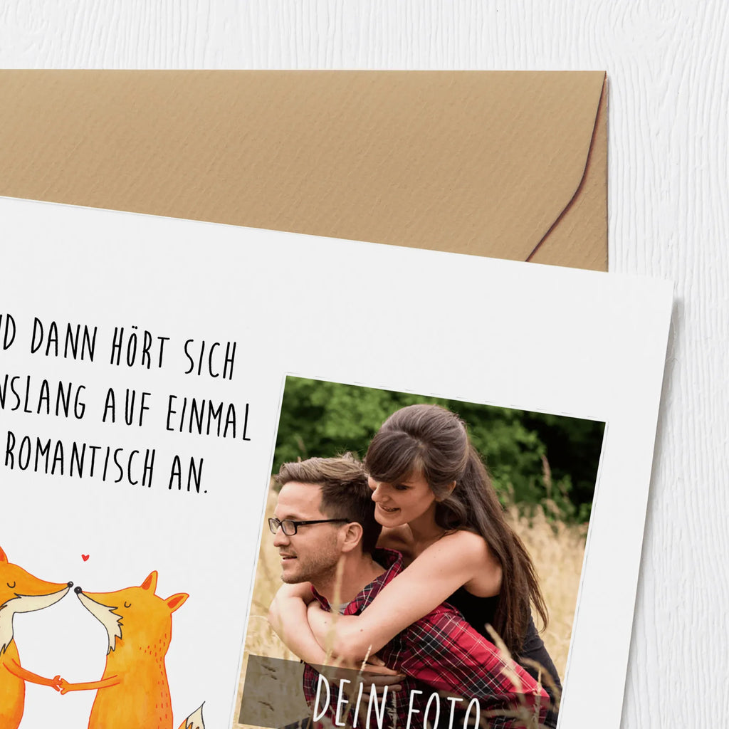 Personalisierte Foto Deluxe Karte Füchse Liebe Personalisierte Foto Grußkarte, Fuchs, Freund, Liebesbeweis, Partner, Ehe, Ehefrau, Ehemann, Paar, Freundin, Füchse, Liebe, Fox, Liebespaar, Verlobte