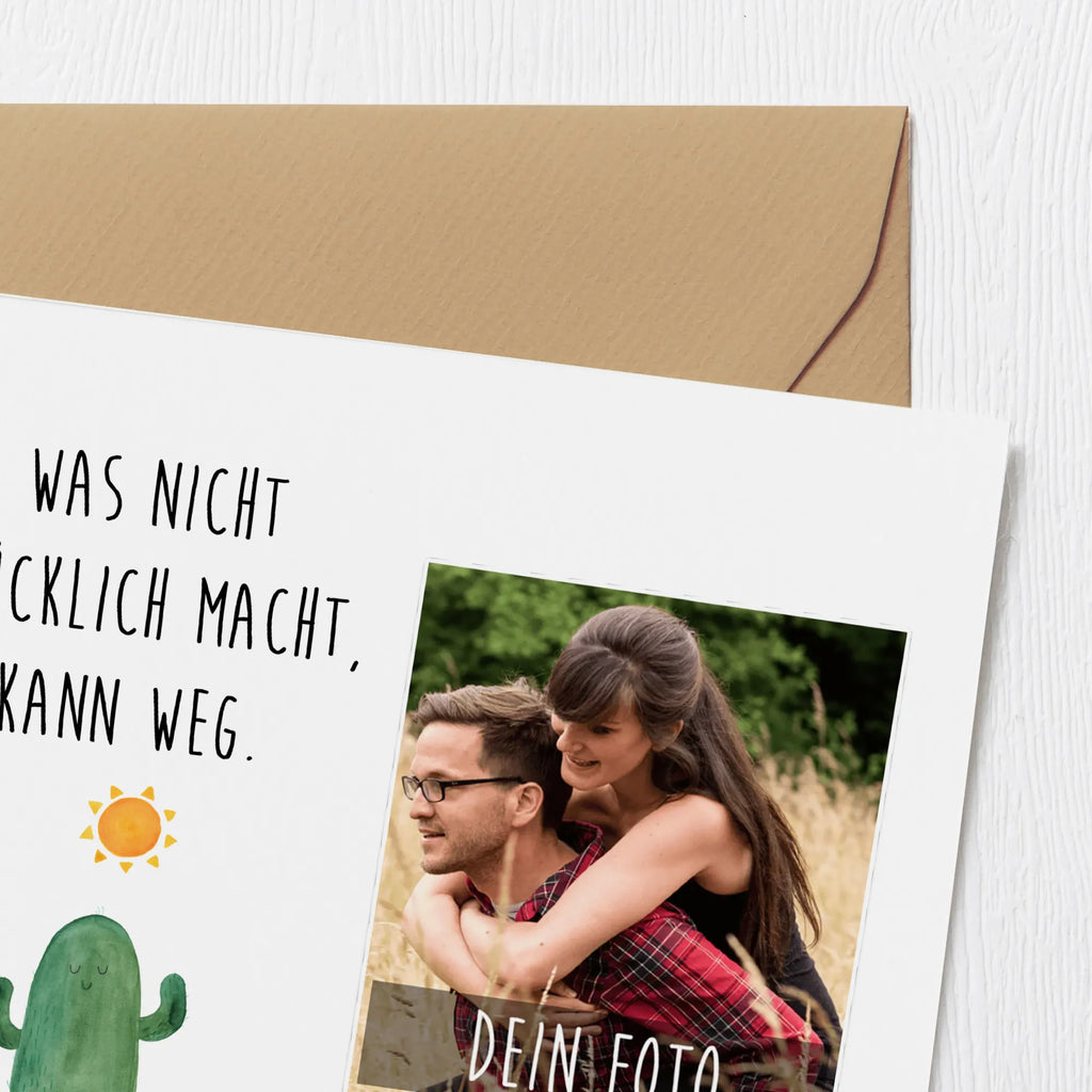Personalized Photo Deluxe Card cactus Sun Personalisierte Foto Grußkarte, Kaktus, Kakteen, Neustart, Ehebruch, Trennung, Glück, Geschenkidee, Liebeskummer Geschenk, Freundin, glücklich, Sonnenschein, Sonne, Scheidung, Liebe Kaktusliebe, Motivation, Liebeskummer