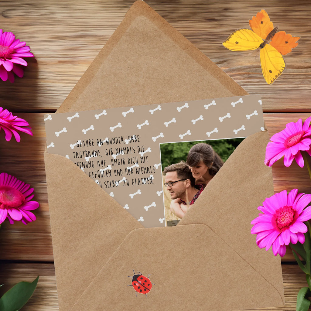 Personalized Photo Deluxe Card Dog ladybug Personalisierte Foto Grußkarte, Hund, Hundemotiv, Haustier, Hunderasse, Tierliebhaber, Hundebesitzer, Sprüche, Hunde, Hundespruch, Mischling, Marienkäfer, Mischlinghund