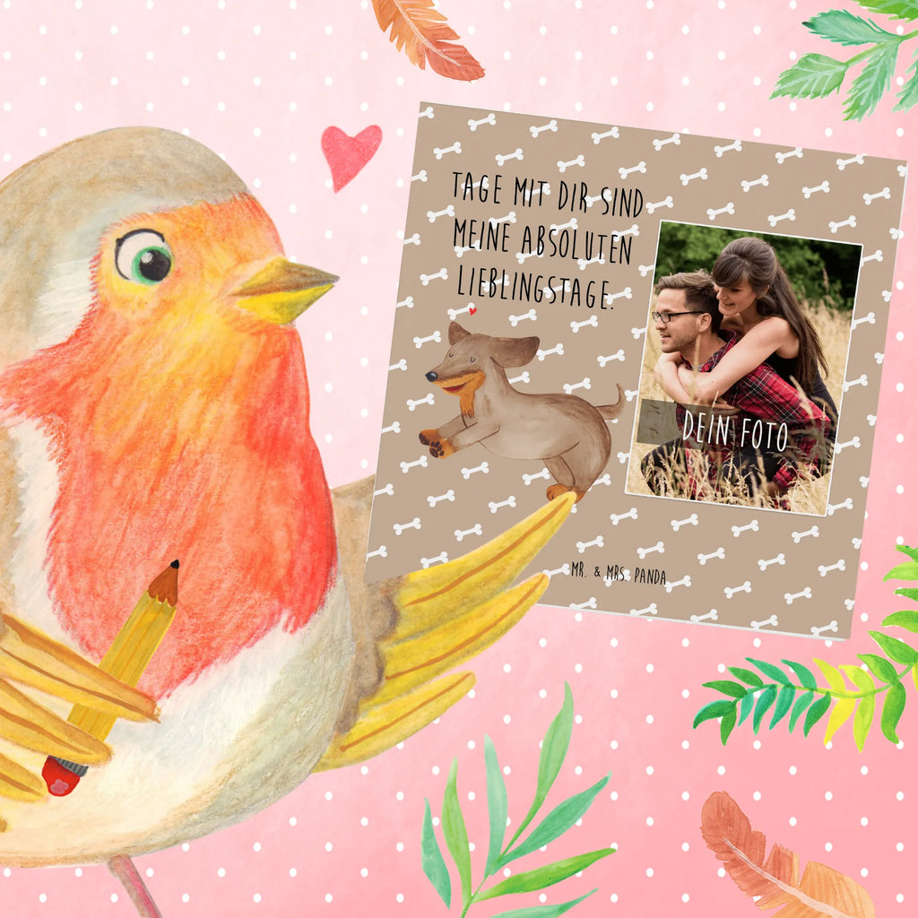 Personalized Photo Deluxe Card Dog dachshund Personalisierte Foto Grußkarte, Hund, Hundemotiv, Haustier, Hunderasse, Tierliebhaber, Hundebesitzer, Sprüche, Dachshund, Dackel, Hunde, happy dog